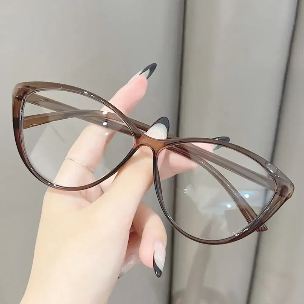 Frame Color: Blue - Y2K Retro Oval Frame Glasses Women Female Sweet Cool Eyewear Trend Reading Computer Anti Blue Light Eyeglasses