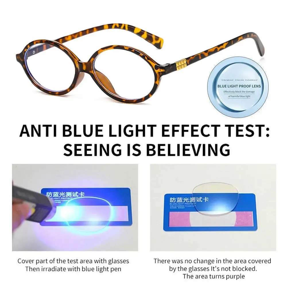 Frame Color: Blue - Y2K Retro Oval Frame Glasses Women Female Sweet Cool Eyewear Trend Reading Computer Anti Blue Light Eyeglasses