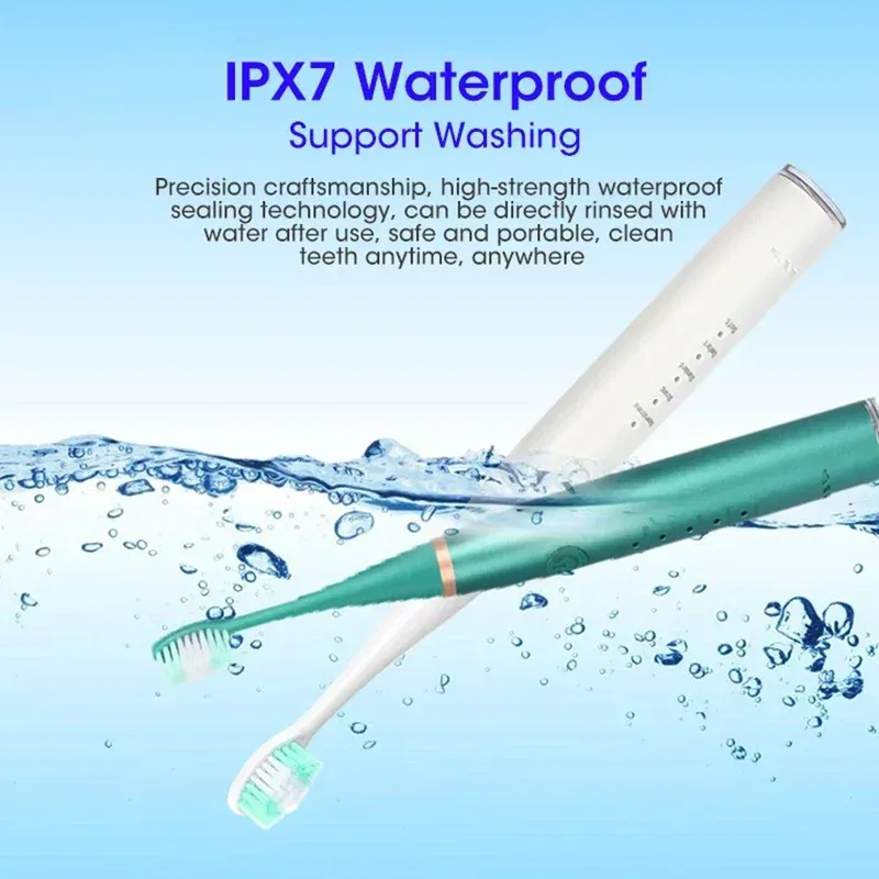 Color: Blue - Electric Toothbrush Sonic Dental Teeth Whitening Kit Tooth Whitener Calculus Tartar Remover Tools Cleaner Stain Oral Care