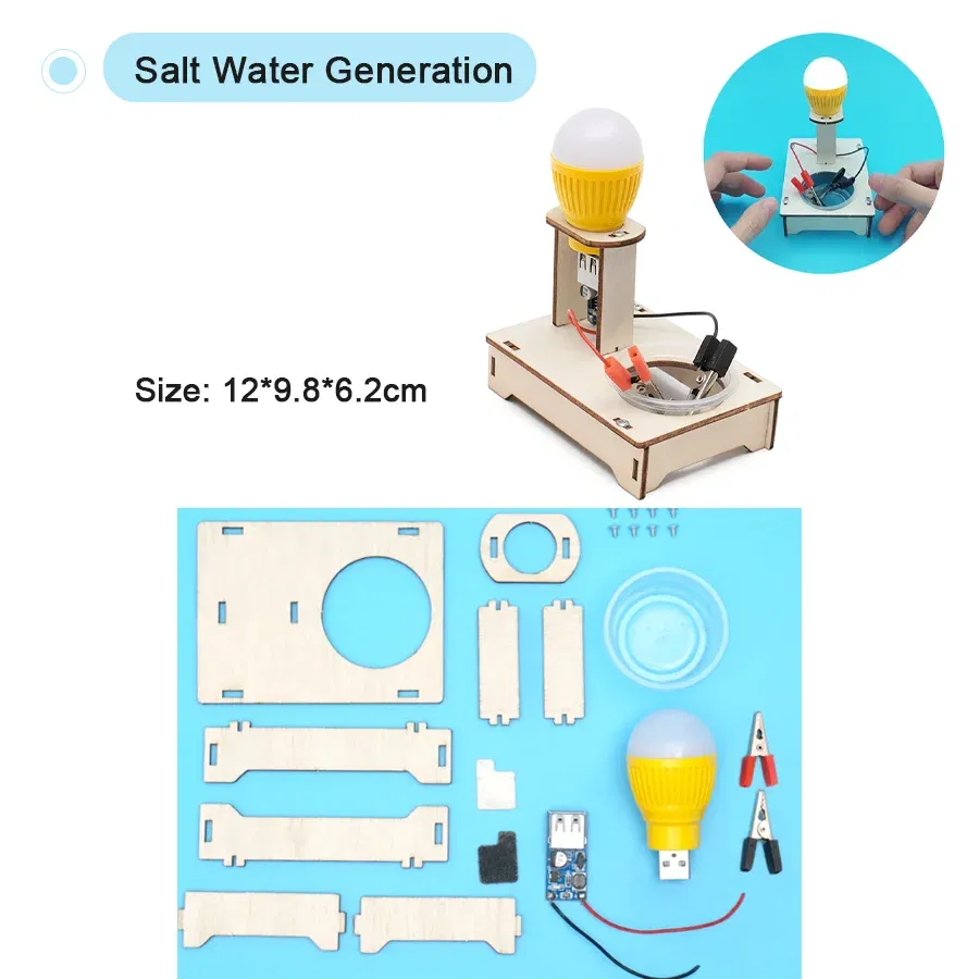 Color: SKY BLUE - DIY Physical Model Science Experiment Educational Toy Handmade Small Production Assembly Craft Technology Project for School Kid