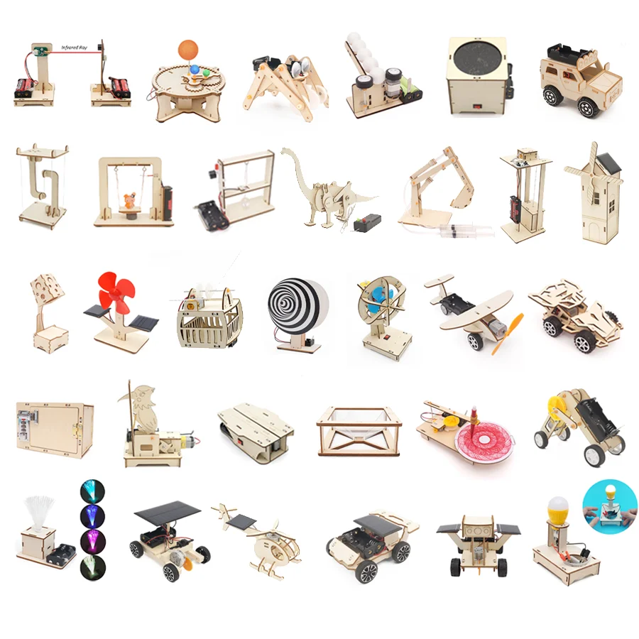 Color: SKY BLUE - DIY Physical Model Science Experiment Educational Toy Handmade Small Production Assembly Craft Technology Project for School Kid