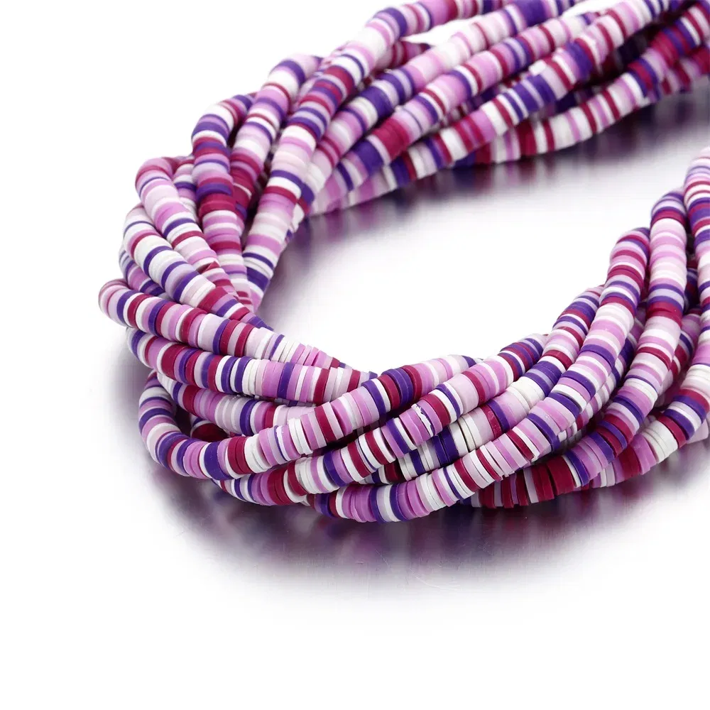 Color: Dark Grey, Item Diameter: 6mm - 16Inch/Line 6mm Colorful Flat Round Polymer Clay Beads Loose Spacer Beads for DIY Jewelry Making Bracelet Necklace Accessories