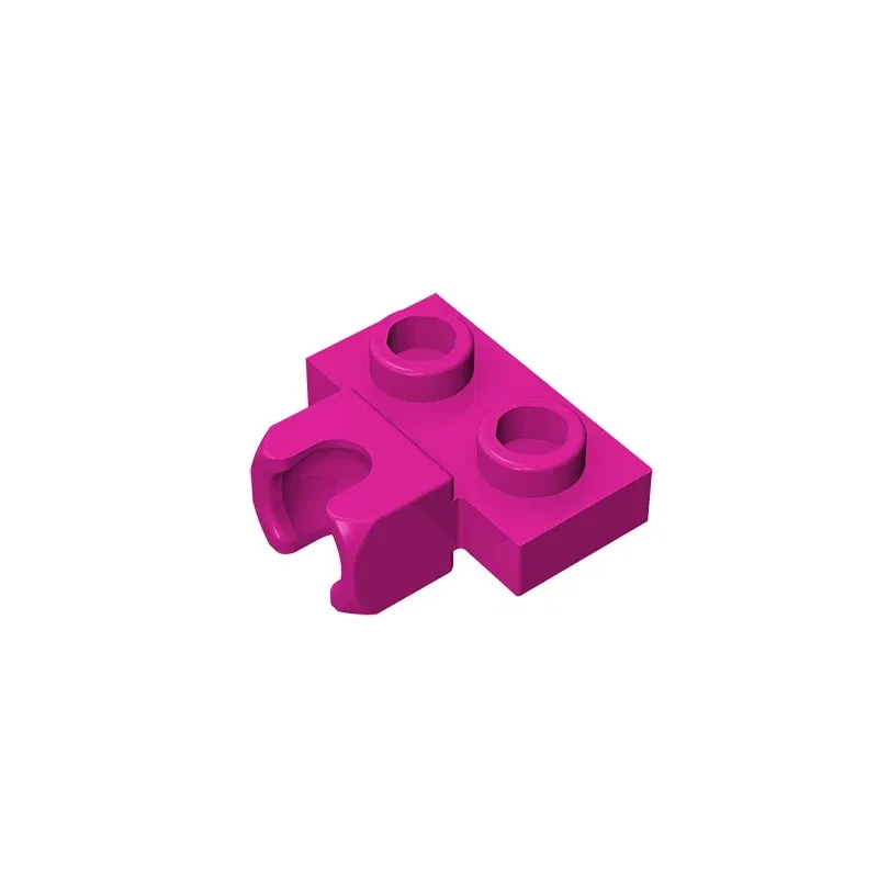 Color: CORAL RED - MOC PARTS GDS-850 Plate, Modified 1 x 2 with Small Tow Ball Socket on Side compatible with lego 14704 pieces of children's toys