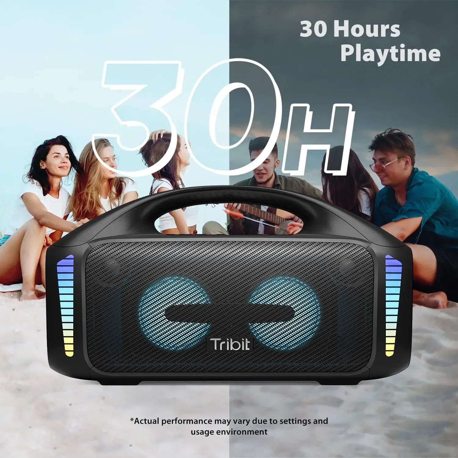 Color: silver, Ships From: CHINA - New! Tribit Portable Bluetooth Speaker 90W StormBox Blast Outdoor Wireless Speaker IPX7 Waterproof Party Camping Speaker 30H