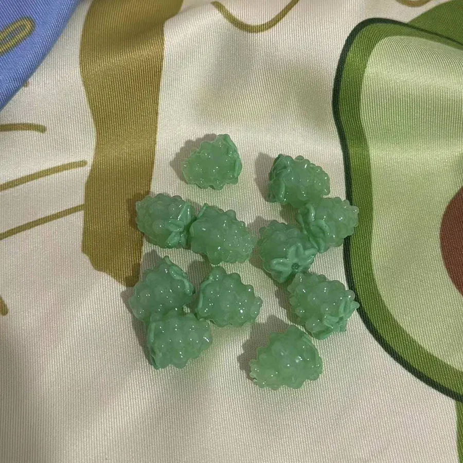Color: light green, Ships From: CHINA, Item Diameter: 12mm - DIY Mini Czech Glass Grape Beads Raspberry Pendant Accessory Bead