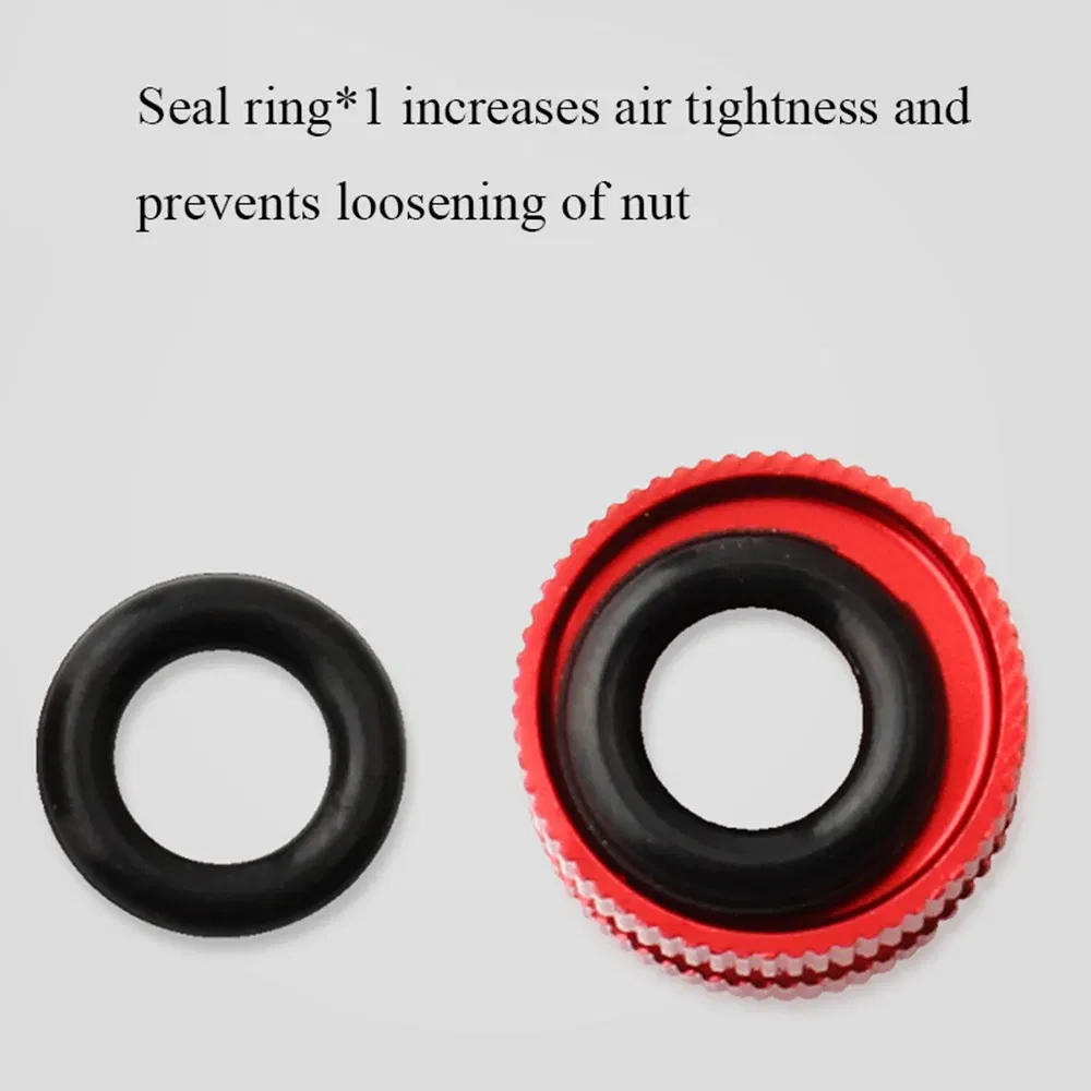 Color: Blue - 12*8.5mm Bike Vacuum Tire Law Mouth Nut Bicycle Valve Cover Replacement Tools Cycling Tire Repair Maintain Accessories