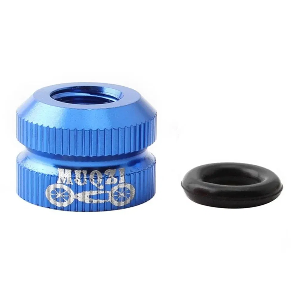 Color: Blue - 12*8.5mm Bike Vacuum Tire Law Mouth Nut Bicycle Valve Cover Replacement Tools Cycling Tire Repair Maintain Accessories