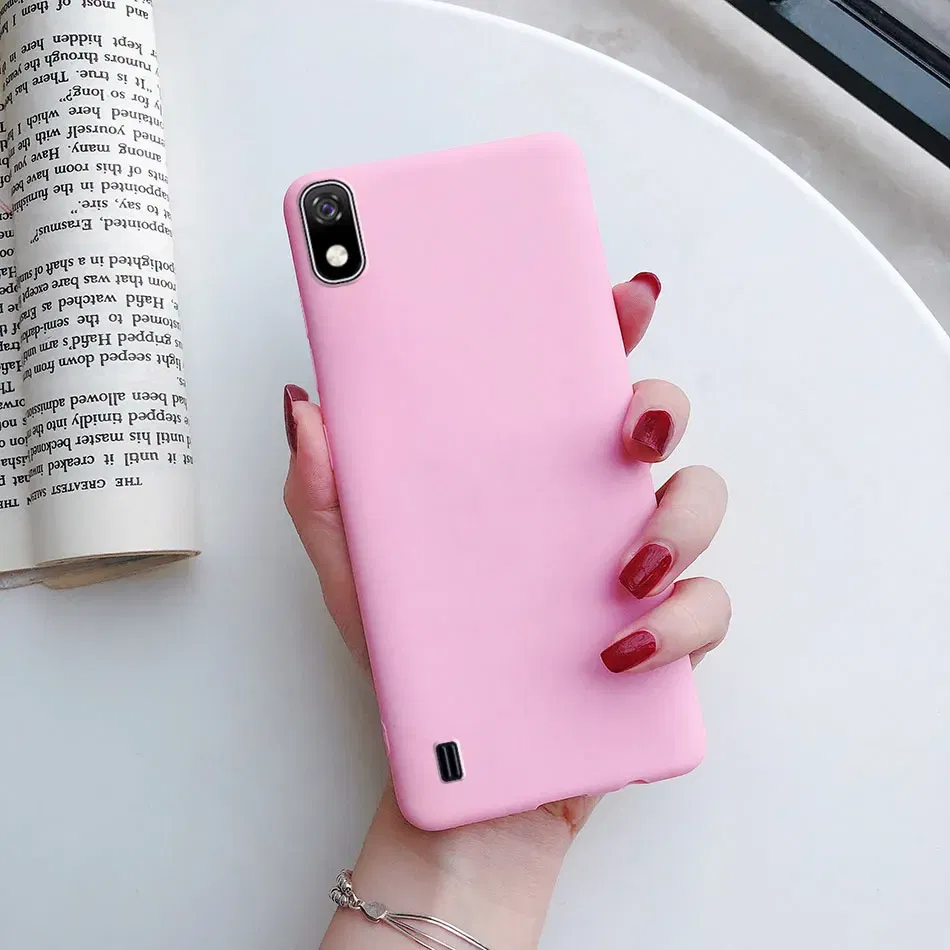 Color: Red, Material: Silicon - Candy color Phone Case For Samsung galaxy A10 A20 A20E A30 A40 A50 A70 S A01 A11 A21 A31 A41 A51 A71 4G Silicone TPU Back Cover