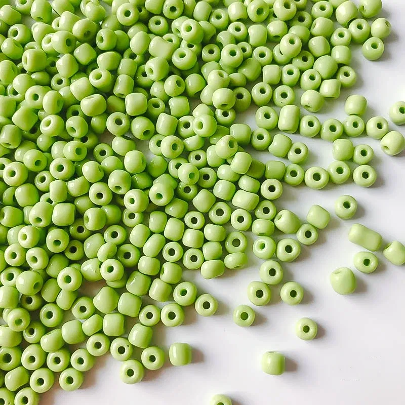 Color: khaki, Item Diameter: 2mm - 2mm 3mm 4mm Glass Seed Loose Beads Small Charms DIY Craft Bracelet Beads for Jewelry Making Supplies Necklace Accessories