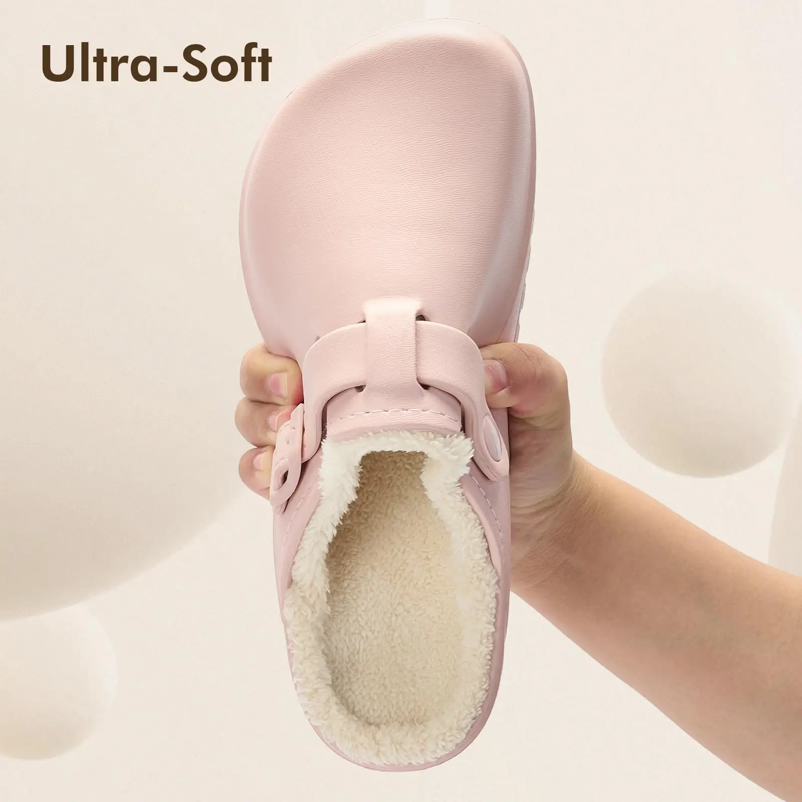 Color: Grape, Shoe Size: 39, Ships From: CHINA - Asgard Fur Women Slippers New Anti-slip Waterproof Plush Lined Outdoor Garden Shoes Winter Fluffy Shoes Warm Fuzzy House Slides