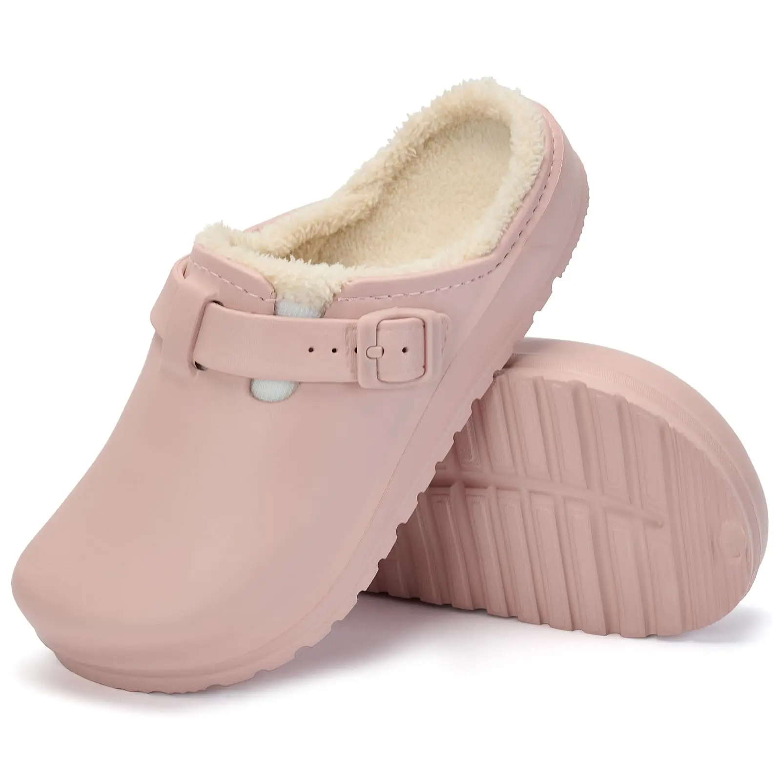 Color: Grape, Shoe Size: 39, Ships From: CHINA - Asgard Fur Women Slippers New Anti-slip Waterproof Plush Lined Outdoor Garden Shoes Winter Fluffy Shoes Warm Fuzzy House Slides