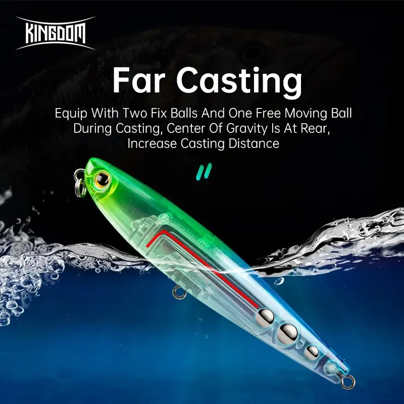 Size: 150mm, Color: Rose - Kingdom Topwater Fishing Lure Pencil Wobblers Hard Bait 60mm 5.6g/90mm 11g Artificial Lure Walking Dog Action For Pike Bass