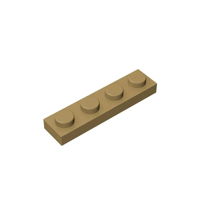 Color: GRAY - Gobricks 10PCS MOC Bricks Parts Plate 3710 1x4 Compatible Assembles Particles For Building Blocks DIY Bricks Educational Toys