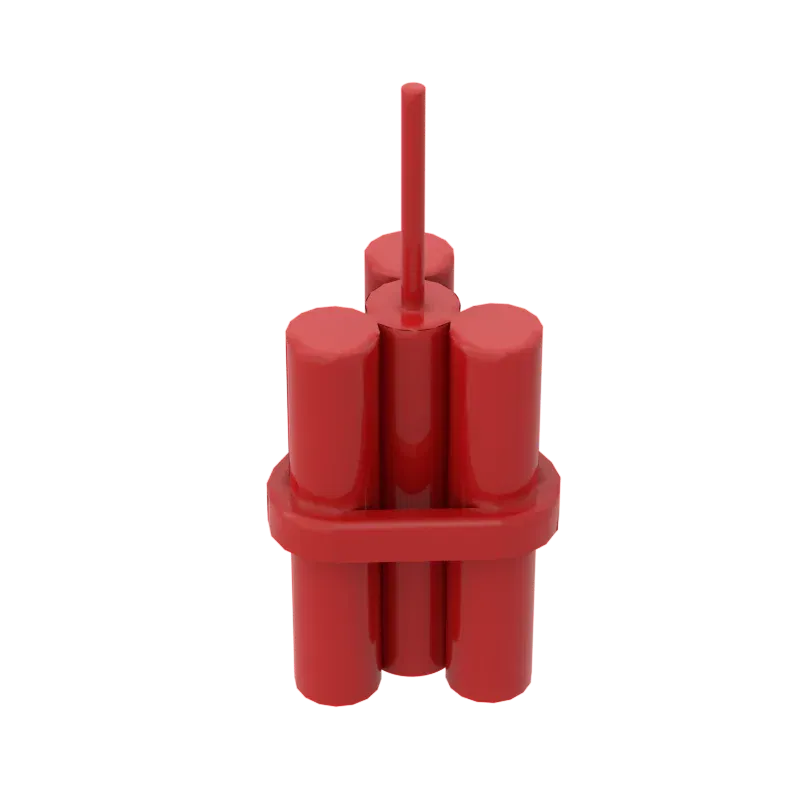 Color: Medium Azure - MOC 1PC Bricks 64728 Dynamite Toy for Building Blocks Parts DIY Construction Christmas Gift Toys