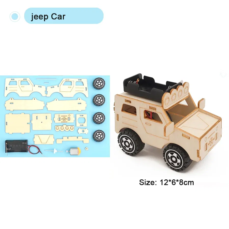 Color: Blue - DIY Physical Model Science Experiment Educational Toy Handmade Small Production Assembly Craft Technology Project for School Kid