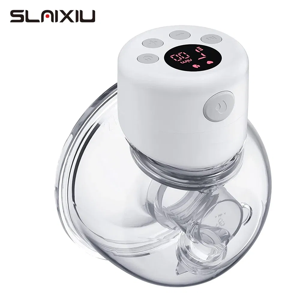 Color: light green - S12 Portable Electric Breast Pump Silent Wearable Automatic Milker LED Display USB Rechargable Hands-Free Portable Milker NO BPA