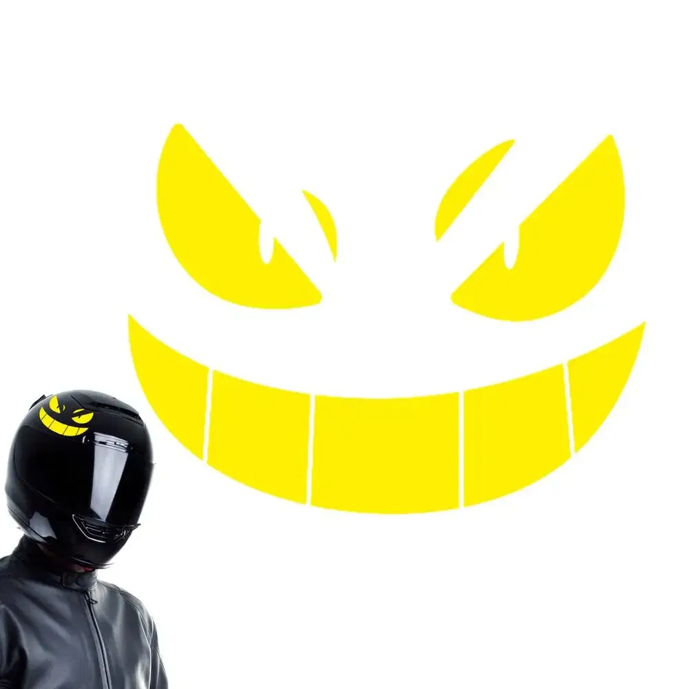 Color: Yellow, Ships From: CHINA - Reflective Eye Decal Waterproof Eyes Car Stickers Yellow Night Safety Driving Caution Tear-Resistant Horror Graphics For Bumpers