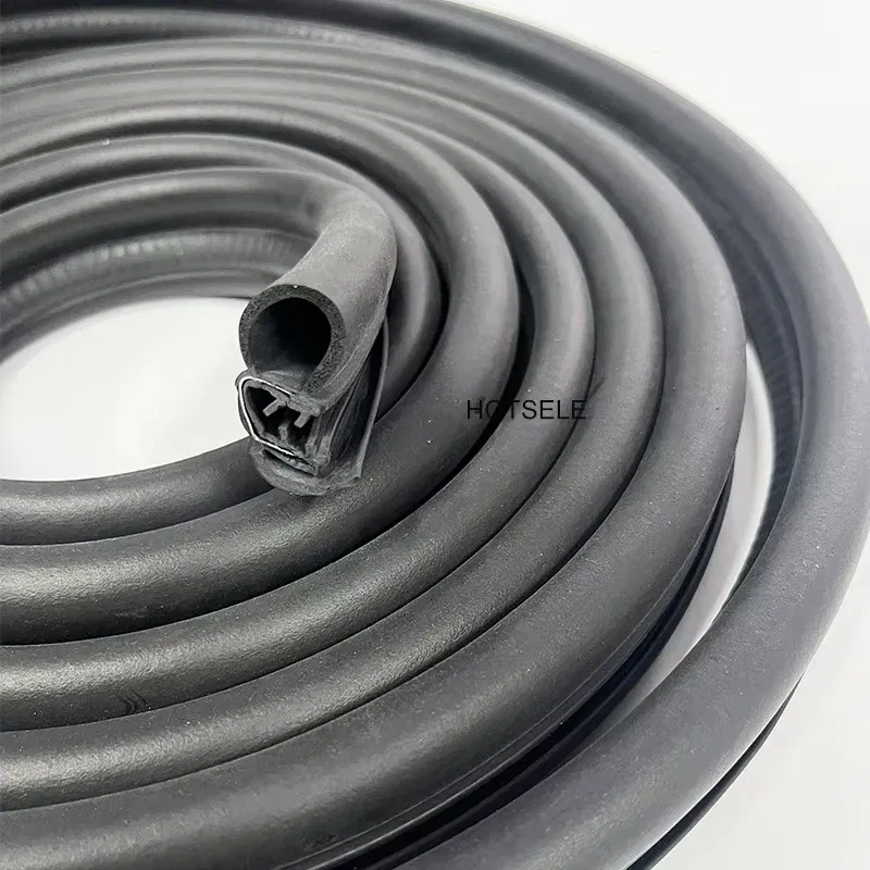 Color: WHITE - Car Door Rubber Seal Weatherstrip Steel Belt Weatherstripping Soundproof Waterproof Seal Kit Strip Rubber Seal Edge Trim