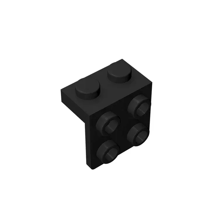 Color: Clear - Gobricks GDS-641 ANGLE PLATE 1X2 / 2X2 compatible with lego 44728 21712 92411 children's DIY Educational Building Blocks