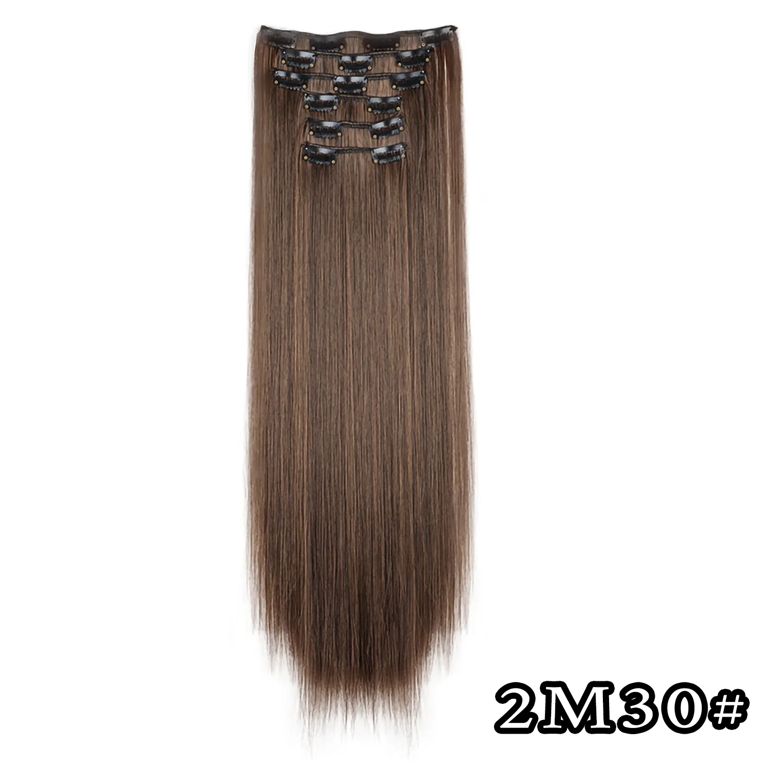Color: Bug, Stretched Length: 24inches - 24Inch 16 Clips in Hair Extensions Long Straight Hairstyle Synthetic Blonde Black Hairpieces Heat Resistant False Hair Daily Use