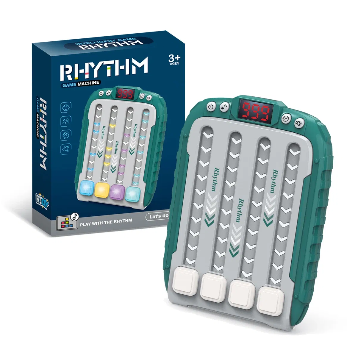 Color: green - Decompress game consoles Defusing music exercise reflexes Press music children puzzle music pass brain thinking training toys