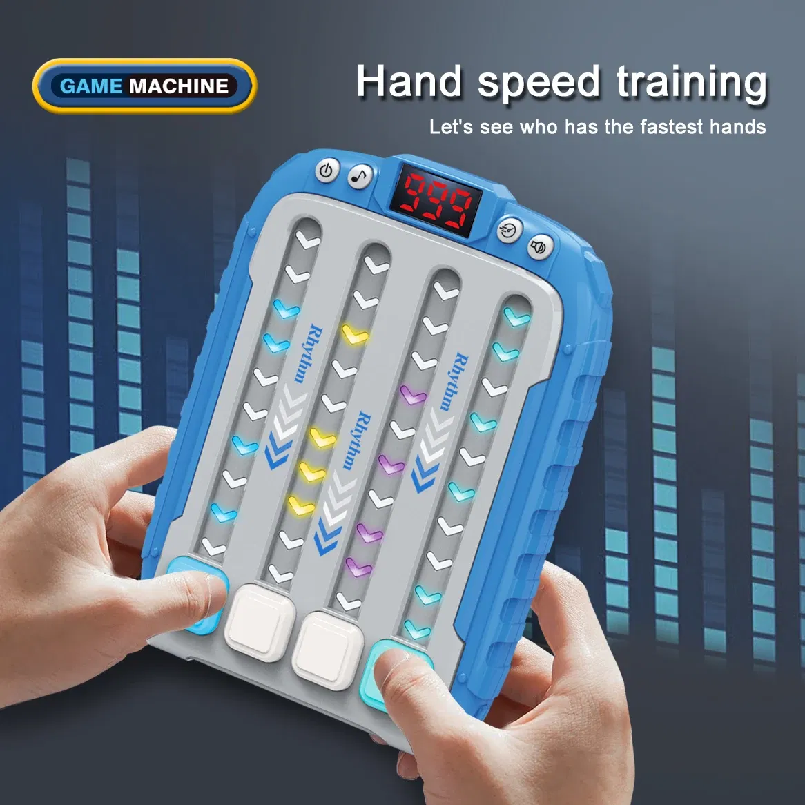 Color: green - Decompress game consoles Defusing music exercise reflexes Press music children puzzle music pass brain thinking training toys