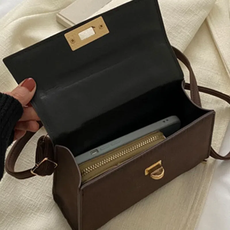 Color: black - 2023 New Fashion Shoulder Bag Plaid PU Leather Ladies Handbags Designer Crossbody Bags For Women