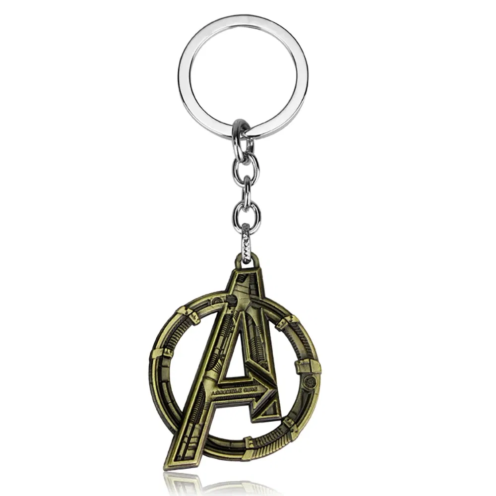Color: black, Ships From: CHINA - Marvel Logo Keychain The Avengers Figure Captain America Backpack Key Holder Jewelry Accessories Keyrings for Fan Gifts