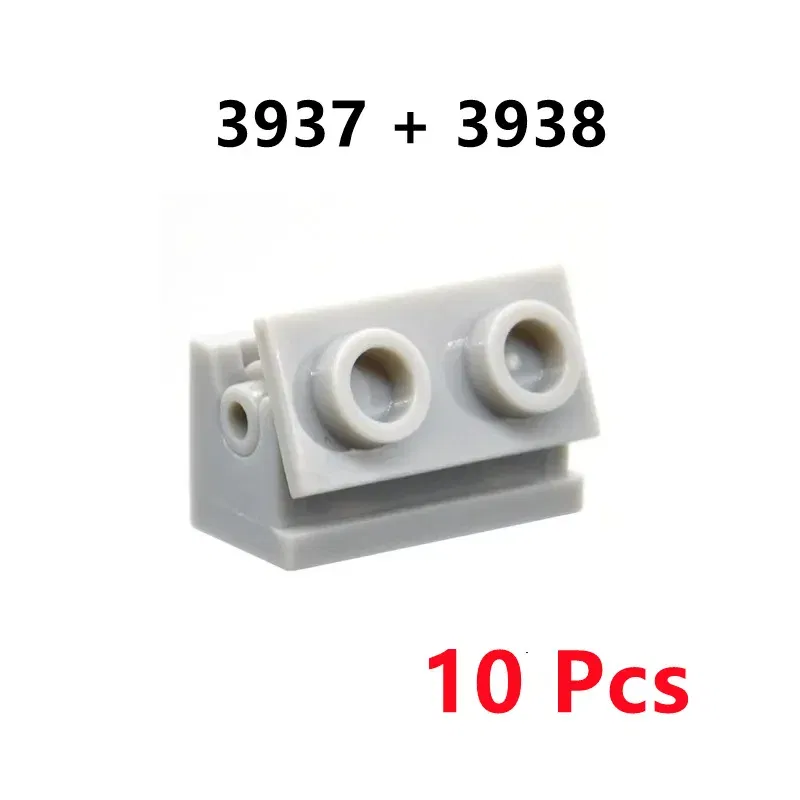 Color: GRAY - 10/20 Pair/Lot Buildings Blocks 2429 2430 3937 3938 Hinge Plate 1 x 4 Swivel 1 x 2 Base and Top Brick Toy For High-Tech MOC Set