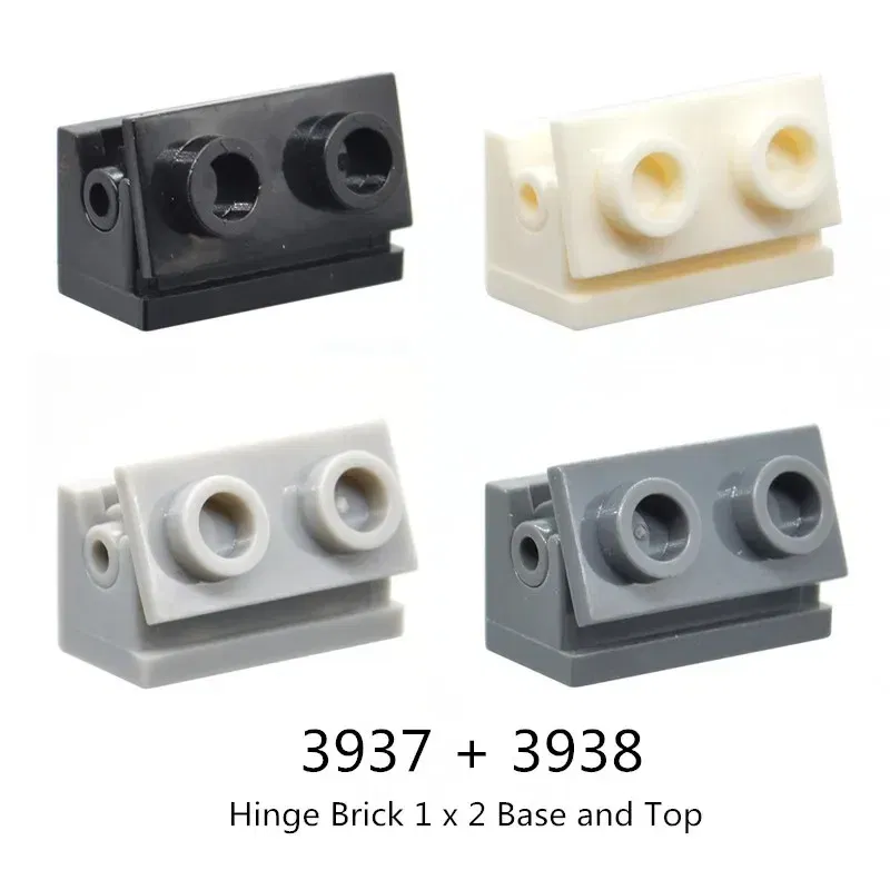 Color: GRAY - 10/20 Pair/Lot Buildings Blocks 2429 2430 3937 3938 Hinge Plate 1 x 4 Swivel 1 x 2 Base and Top Brick Toy For High-Tech MOC Set