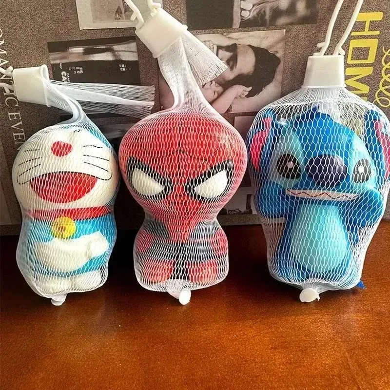 Color: Orange - Disney Stitch Squeeze Toys Cute Cartoon Fashion Spider-Man Soft Slow Rebound Doll Children Stress Relieving Toy Holiday Gifts