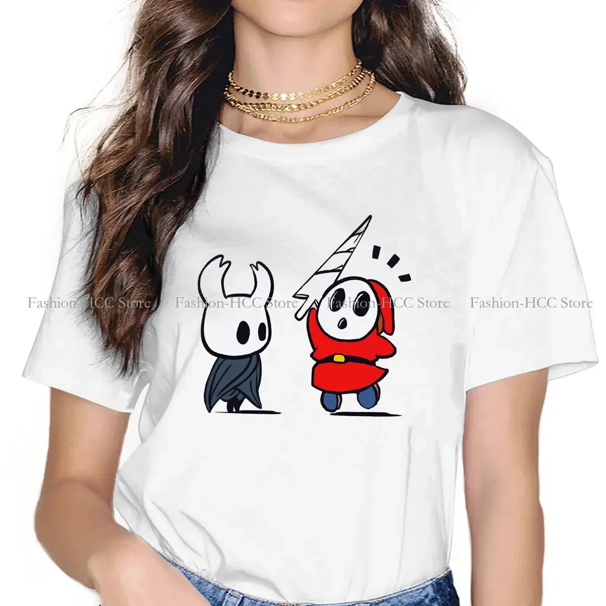 Color: WHITE, Size: M - Shy Guy Classic Unique Polyester TShirt Hollow Knight Game Top Quality Hip Hop Gift Idea T Shirt Stuff