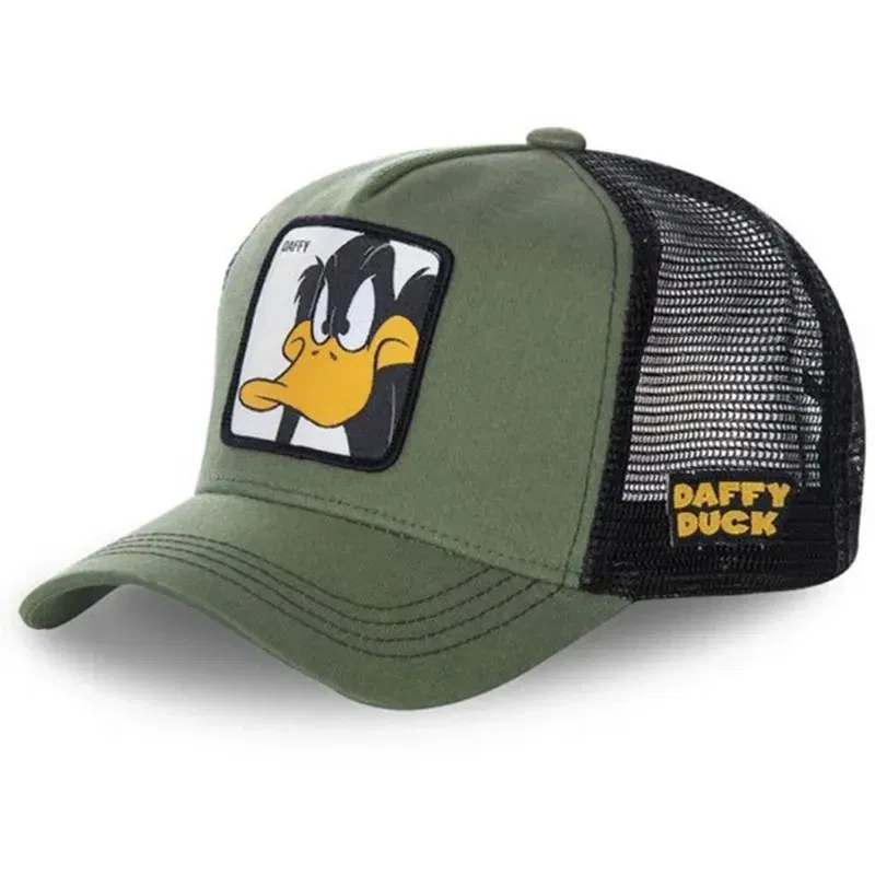 Color: Black, Size: Adjustable - Hot Sale Unisex Anime Cartoon Cap High Quality Patch Draw Baseball Cap Men Trucker Hat