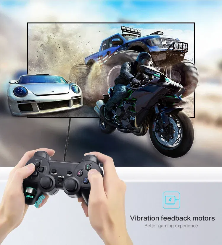 Data Frog Wired USB Game Controller For PC Joystick Vibration Controller WinXP/Win7/Win8/Win10 Computer Laptop