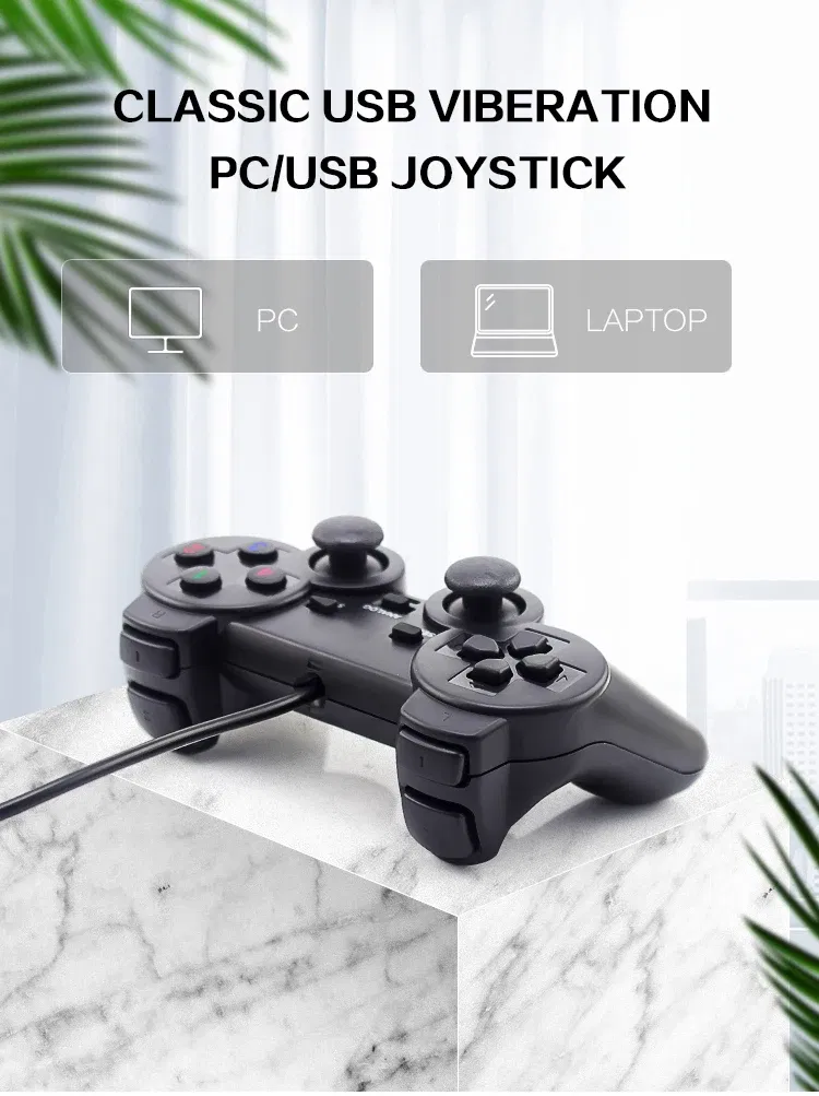 Data Frog Wired USB Game Controller For PC Joystick Vibration Controller  WinXP/Win7/Win8/Win10 Computer Laptop