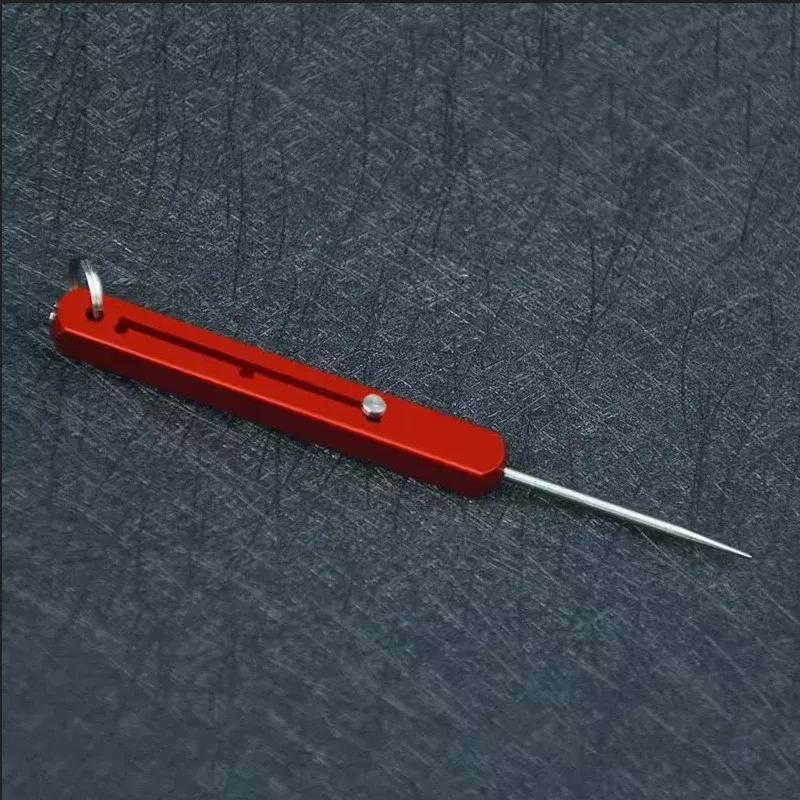 Color: Silver - Rectangular Telescopic Integrated Toothpick And Tooth Picking Tool, Multifunctional Single Head Fruit Pick Toothpick