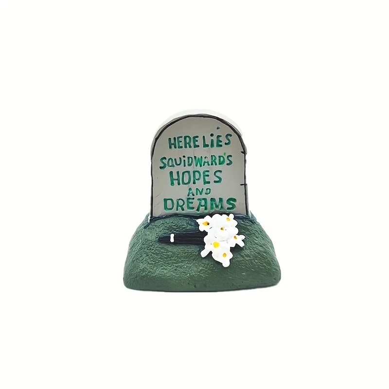 Gravestone from Squidward - "Here Lies Squidward's Hopes and Dreams"Statues Art Decor Tabletop Decor Room Decor