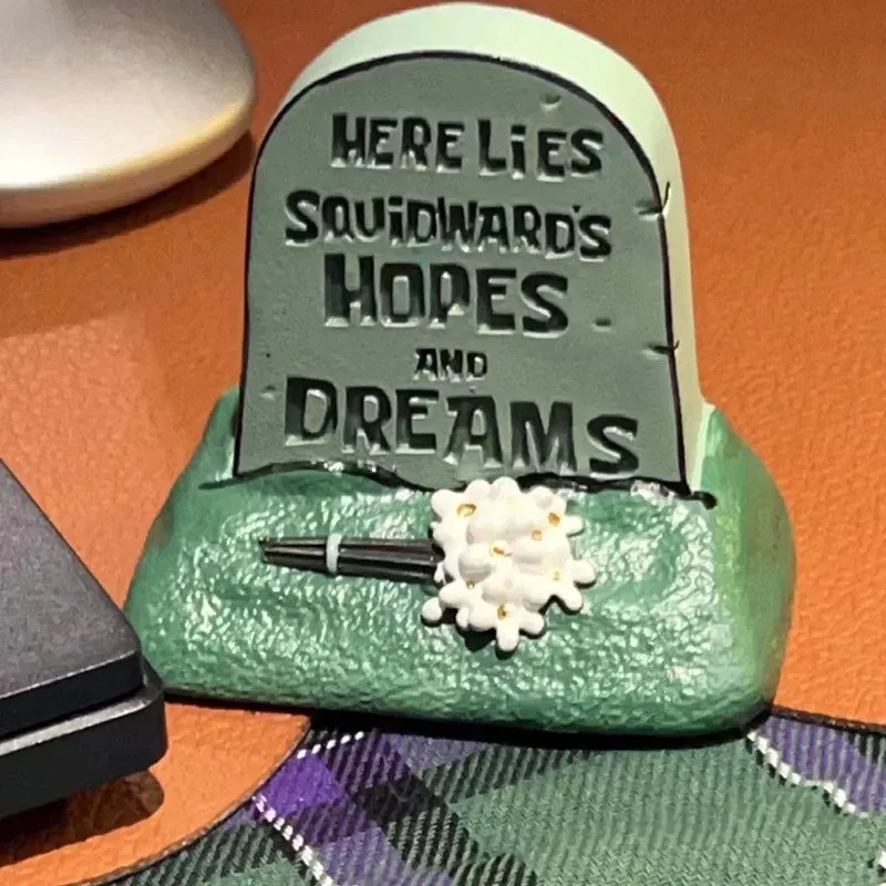 Gravestone from Squidward - "Here Lies Squidward's Hopes and Dreams"Statues Art Decor Tabletop Decor Room Decor