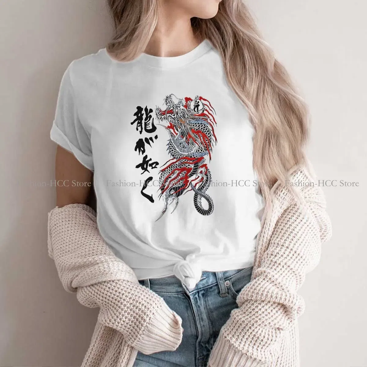 Color: black, Size: XL - Ryu Ga Gotoku Classic Style Polyester TShirt Yakuza Kiwami Dragon Top Quality Creative Graphic T Shirt Short Sleeve