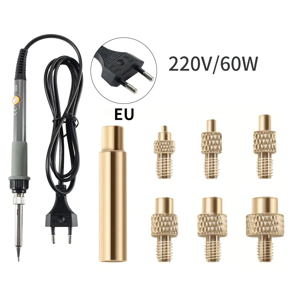Color: Red - Heat Insert Nut Iron Tip Brass Hot Melt Insert Nut Embedded Kit M2-M8 Soldering Iron Tip Heat Insertion Tool 3D Printer Accessor