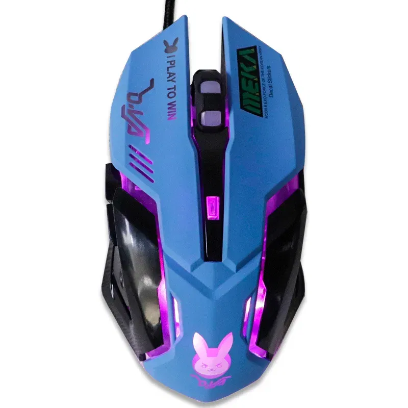 Color: green - 2400DPI Gaming Mouse Color Backlit Silent Mouse USB Wired Gaming Mouse Pink Computer Professional for Lol Data Laptop