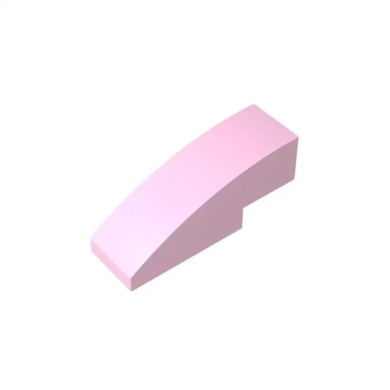 Color: PURPLE - Gobricks 10PCS Assembles 50950 3x1 curved oblique brick Building Blocks Bricks Bulk Model City Classic Toy Boys Girls Kids Gift