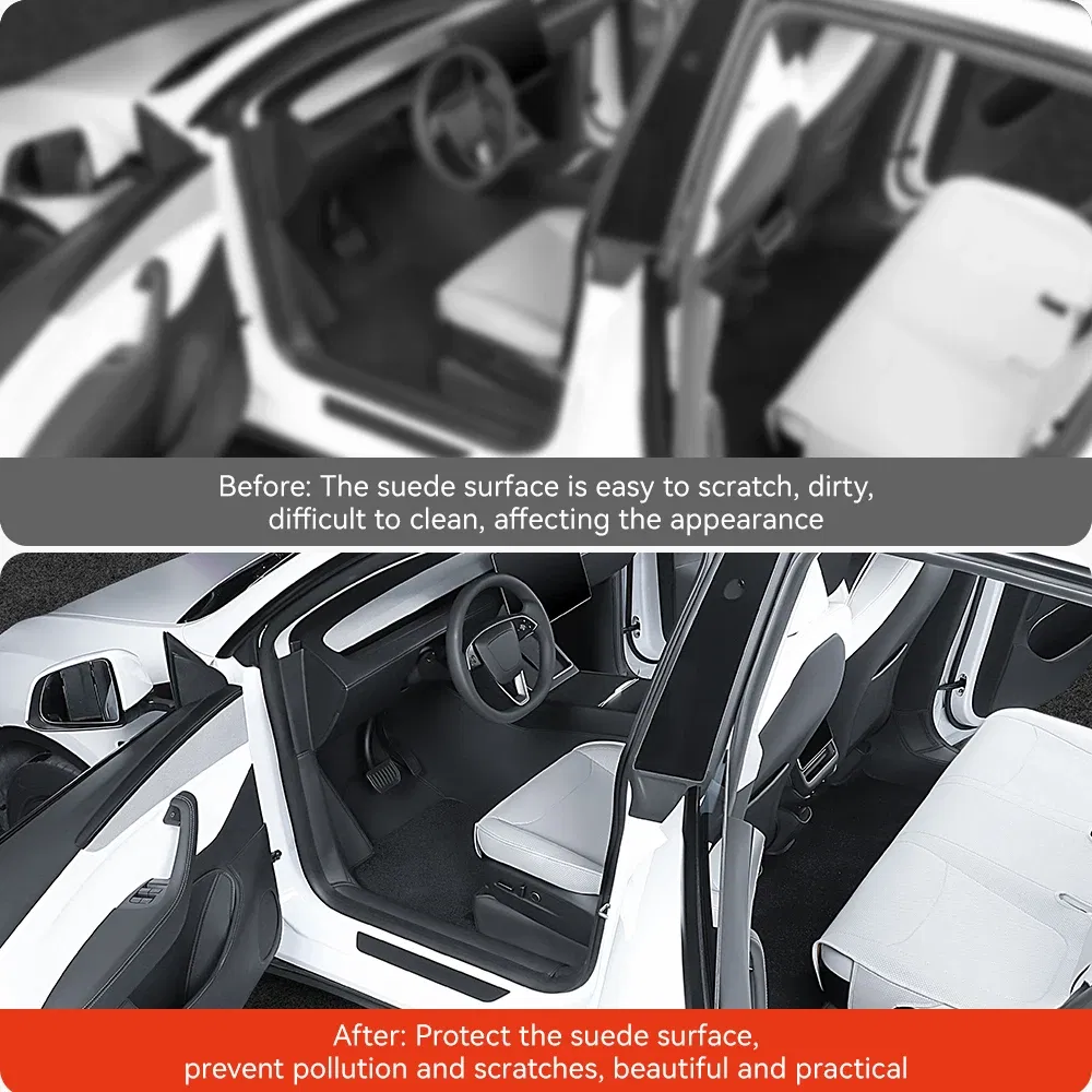 Color Name: GRAY, Ships From: CHINA - YZ For Tesla Model Y Juniper 2025 New Leather Trunk Mats Fully Surrounded Waterproof Non-Slip Liner Custom Floor Mat Accessories