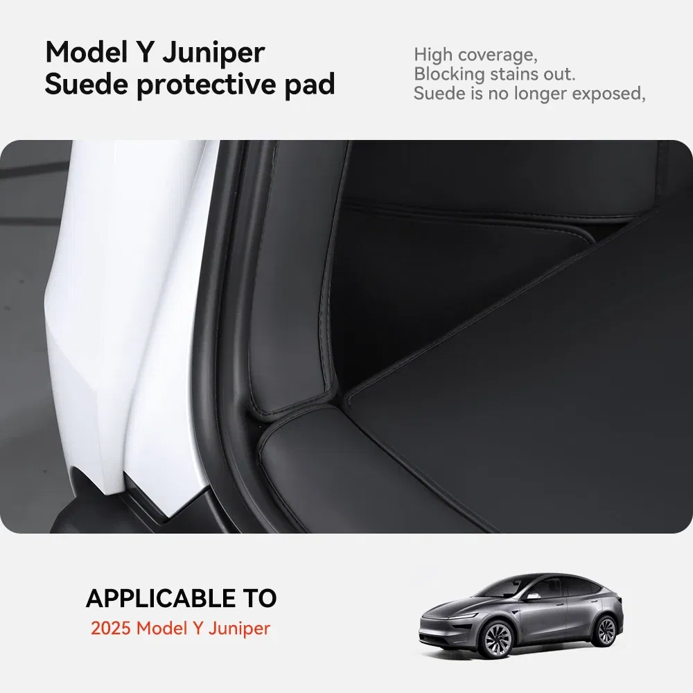 Color Name: GRAY, Ships From: CHINA - YZ For Tesla Model Y Juniper 2025 New Leather Trunk Mats Fully Surrounded Waterproof Non-Slip Liner Custom Floor Mat Accessories