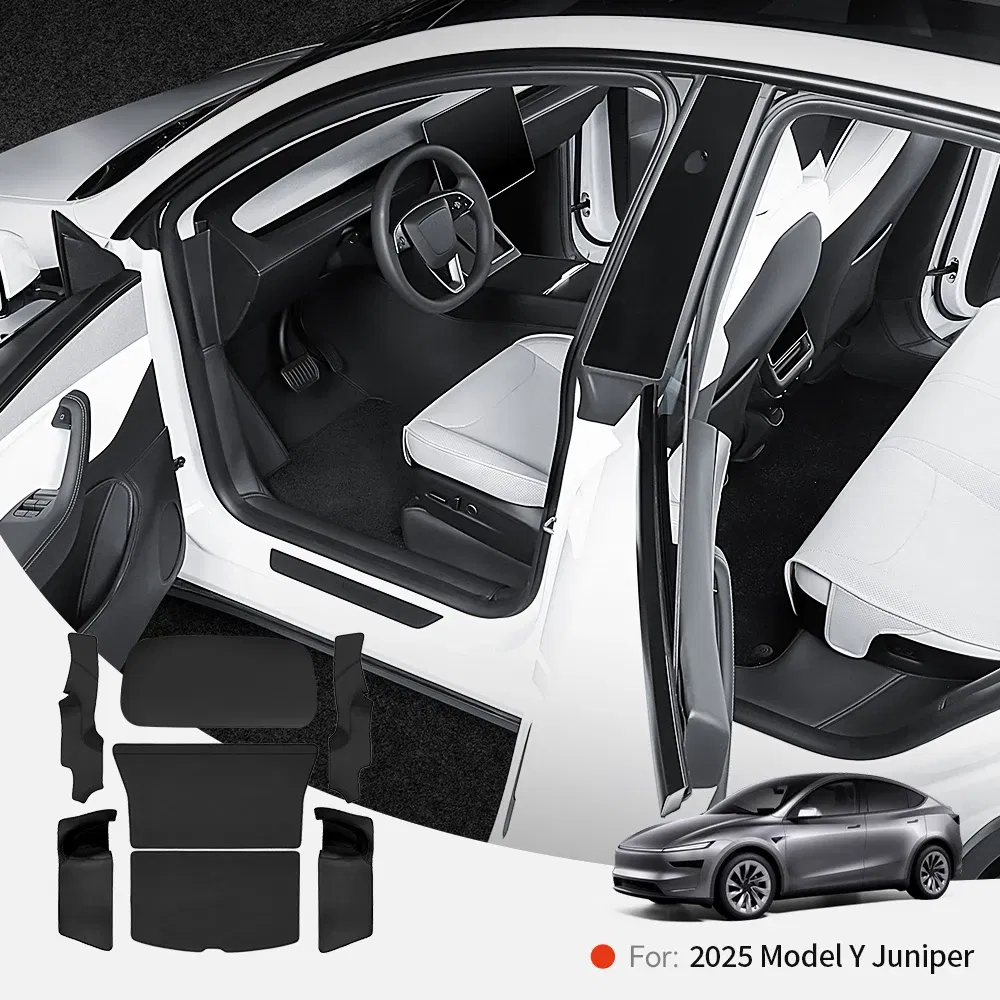 Color Name: GRAY, Ships From: CHINA - YZ For Tesla Model Y Juniper 2025 New Leather Trunk Mats Fully Surrounded Waterproof Non-Slip Liner Custom Floor Mat Accessories