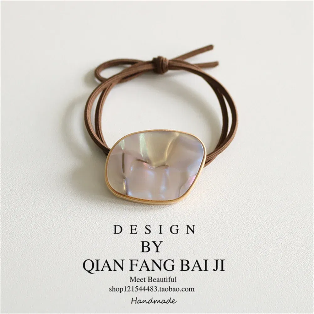 Color: SKY BLUE - Fashion Simple Elastic Hair Band Women Temperament Scrunchies Hair Ties Ponytail Holder Gum Headwear Girls Hair Accessories