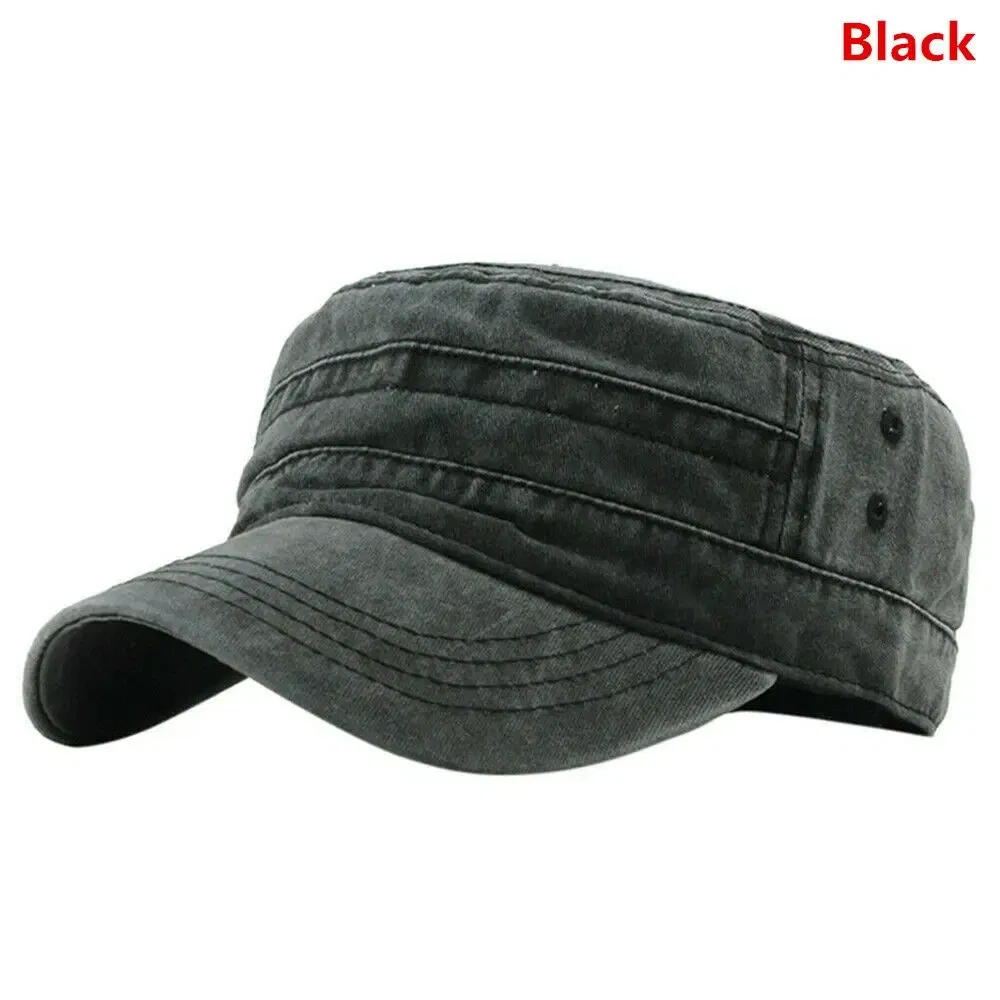 Color: black - 1PC Camouflage Army Hat Men Women Baseball Cap Camo Military Cadet Combat Fishing Cap