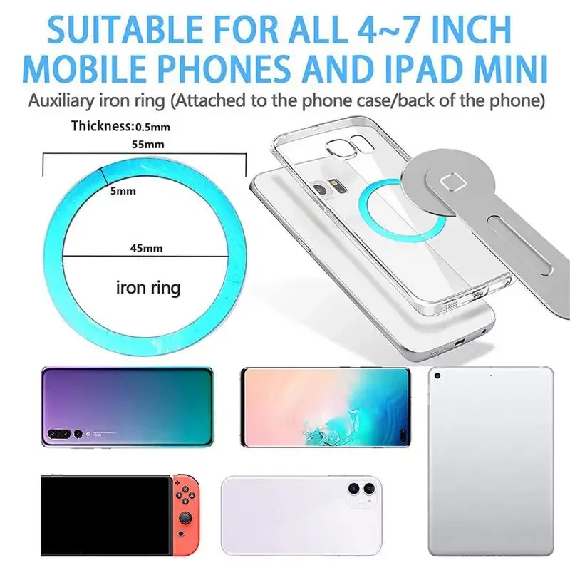 Color: Silver, Ships From: CHINA - Laptop Phone Holder Magnetic Mobile Phone Stands Foldable Computer Expansion Bracket Slim Portable Monitor Side Mount For Office