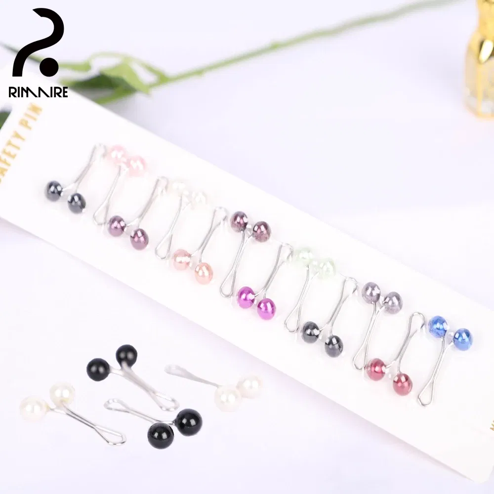Color: red brown - 12pcs Pins Clips Set for Muslim Hijab Fashion Islam Turban Magnetic Closure New Headscarf Accessories Wedding Party Gift RIMAIRE