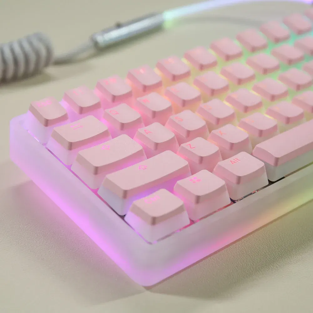 Color: Blue - 104 Keys Pudding Theme Keycap OEM Profile ABS PBT Double Shot Keycap For Mx Switch Mechanical Keyboard RGB Backlit Key Caps